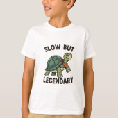 Retro Turtle Slow Legend Kids Graphic T-Shirt (Voorkant)