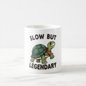 Retro Turtle Slow Legend White Coffee Mug Koffiemok (Center)