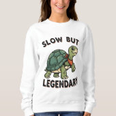 Retro Turtle Slow Legend Women’s Sweatshirt (Voorkant)