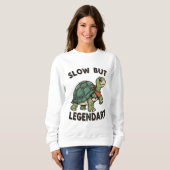 Retro Turtle Slow Legend Women’s Sweatshirt (Voorkant volledig)
