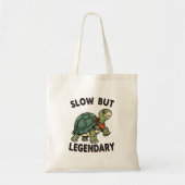 Retro Turtle Slow Life Canvas Tote Bag (Voorkant)