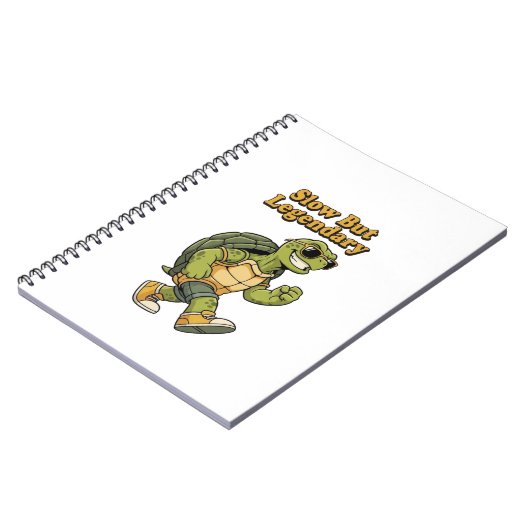 Retro Turtle Slow Living Lined Notebook Notitieboek (Linkerzijde)