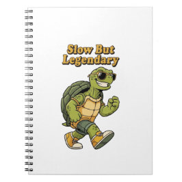 Retro Turtle Slow Living Lined Notebook Notitieboek