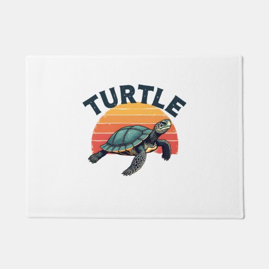 Retro Turtle T-Shirt Deurmat (Voorkant)