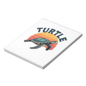 Retro Turtle T-Shirt Notitieblok (Linkerzijde)