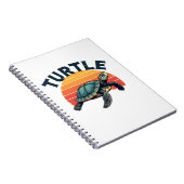Retro Turtle T-shirt Notitieboek (Rechterzijde)