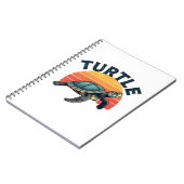 Retro Turtle T-shirt Notitieboek (Linkerzijde)