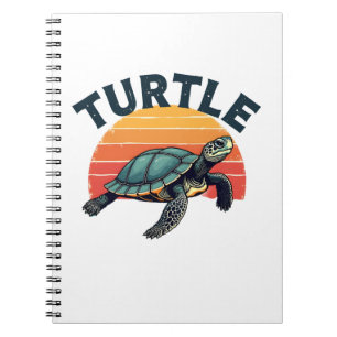 Retro Turtle T-shirt Notitieboek