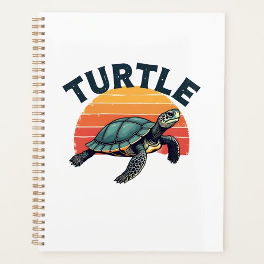 Retro Turtle T-Shirt Planner (Voorkant)