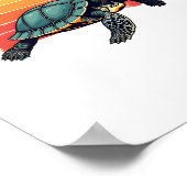 Retro Turtle T-Shirt Poster (Hoek)