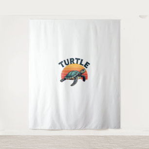 Retro Turtle T-shirt Wandkleed