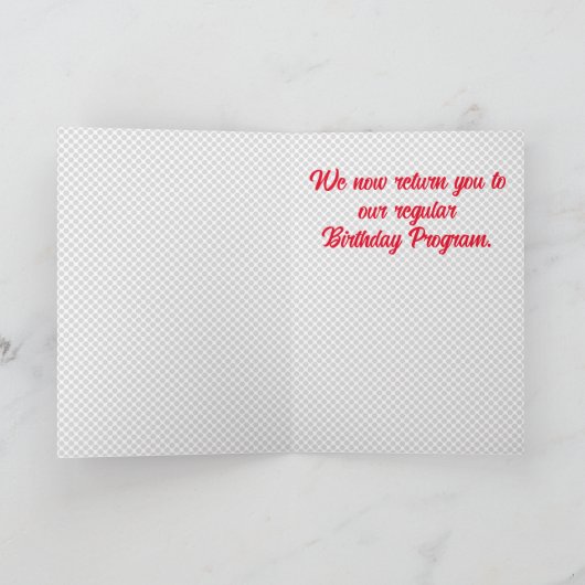 Retro TV Aangepaste Verjaardag Kaart (Binnen)