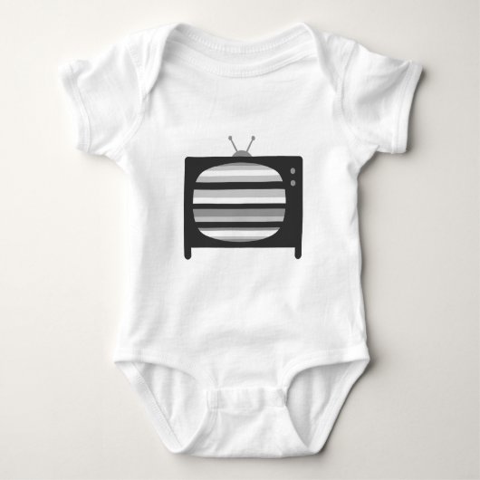 Retro TV Babykleding Romper (Voorkant)