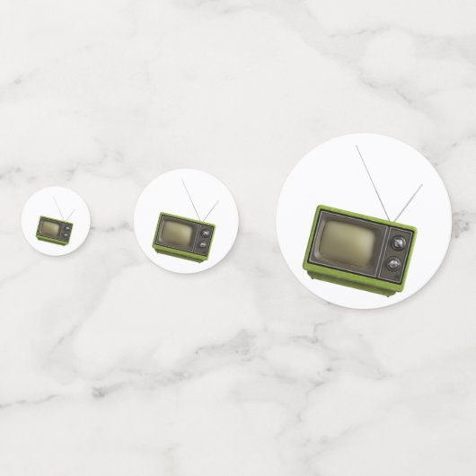 Retro-tv Confetti (Achterkanten)