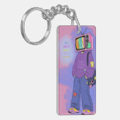 Retro tv dopamine sleutelhanger (Voorkant Links)