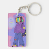 Retro tv dopamine sleutelhanger (achterkant)
