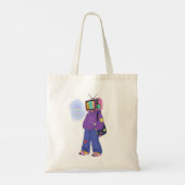 Retro tv dopamine tote bag (Achterkant)