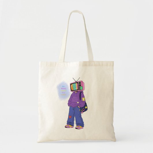 Retro tv dopamine tote bag (Voorkant)