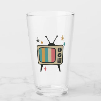 Retro-tv Drink glas | Moderne Atomi uit het midden