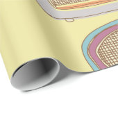 retro tv en radio. naadloos patroon cadeaupapier (Rol Hoek)