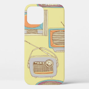 retro tv en radio. naadloos patroon Case-Mate iPhone case