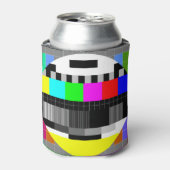 Retro TV geen signaalillustratie. Blikjeskoeler (Blikje Voorkant)