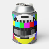 Retro TV geen signaalillustratie. Blikjeskoeler (Blikje Achterkant)