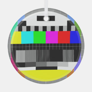 Retro TV geen signaalillustratie. Glas Ornament