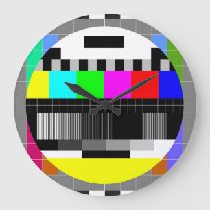 Retro TV geen signaalillustratie. Grote Klok