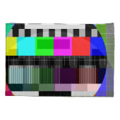 Retro TV geen signaalillustratie. Kussensloop (Achterkant)