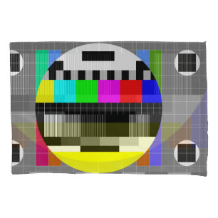 Retro TV geen signaalillustratie. Kussensloop