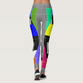 Retro TV geen signaalillustratie. Leggings (Achterkant)