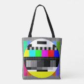 Retro TV geen signaalillustratie. Tote Bag (Achterkant)