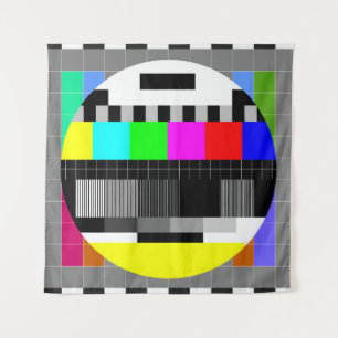 Retro TV geen signaalillustratie. Wandkleed