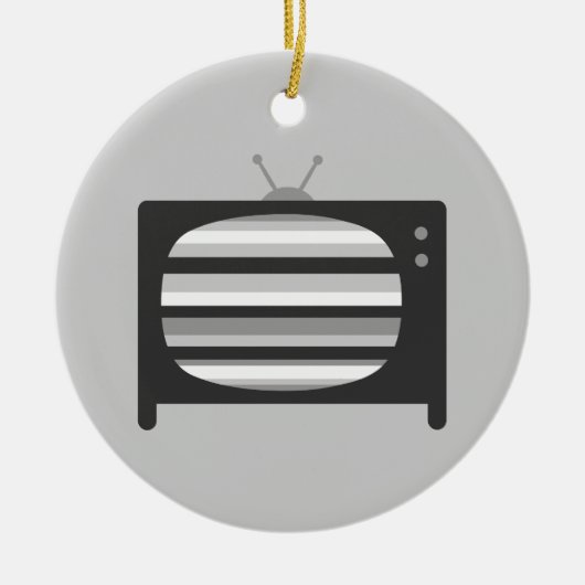 Retro-tv Keramisch Ornament (Voorkant)