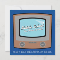 retro tv middelbare school AFSTUDEREN gefeliciteer
