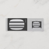 Retro-tv-profielkaarten Mini Visitekaartje (Achterkant)