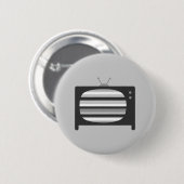 Retro-tv Ronde Button 5,7 Cm (Voorkant /achterkant)