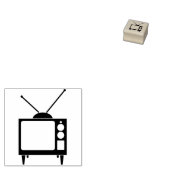 Retro-tv Rubberstempel (Gestempeld)