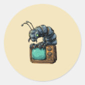 Retro TV Sci-Fi Bug Sticker (Voorkant)