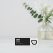 Retro TV Skinny Profile Cards Mini Visitekaartje (Staand voorkant)