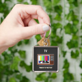 Retro-tv Sleutelhanger (Hand)