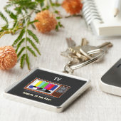 Retro-tv Sleutelhanger (Zijkant)