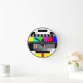 Retro TV Televisie-testscherm wandklok (Huis)