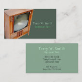 Retro TV-Visitekaartje Visitekaartje (Voorkant / Achterkant)