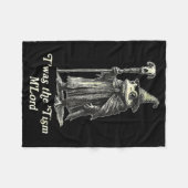 Retro T'was The tism M'lord Funny Witch Frog Graph Fleece Deken (Voorkant (Horizontaal))