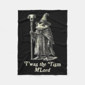 Retro T'was The tism M'lord Funny Witch Frog Graph Fleece Deken (Voorkant)