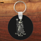 Retro T'was The tism M'lord Funny Witch Frog Graph Sleutelhanger (Voorkant)