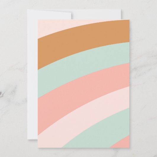 Retro TWEE groovy 2e verjaardag pastels daisy girl Kaart (Achterkant)