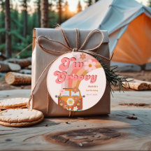 Retro twee Groovy Daisy Flower Verjaardagsfeestje